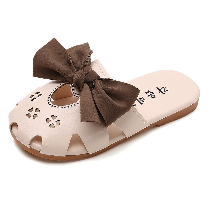 Детские тапочки Pantuflas, летние новые сандалии с бантом, пляжная обувь для девочек с мягкой подошвой, симпатичная домашняя обувь, детская обувь, шлепанцы Zapatos Niña