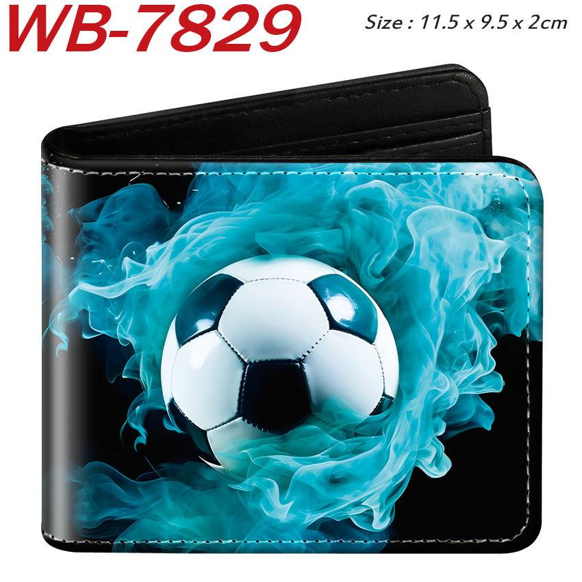 Sports Theme Basketball Football Baseball Print Short Wallet Large Capacity Coin Purse Card Holder for Students PU Leather 1pcs