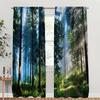 2 шт. - Красивые шторы с принтом лесного узора, шторы с кулиской, украшение для дома, украшение для комнаты
