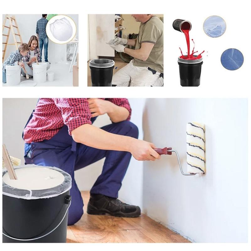 Фильтр-мешки для краски 250 микрон Мешок-сито для краски Эластичный край Совместим с 5-галлонным ведром Многоразовый для распылителей Садоводства