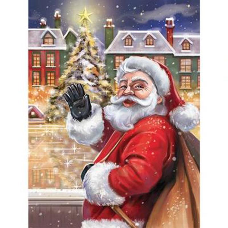 DIY Санта-Клаус 5D алмазная живопись полная круглая дрель мультфильм Алмазная вышивка крестиком мозаика настенная живопись подарок домашний декор