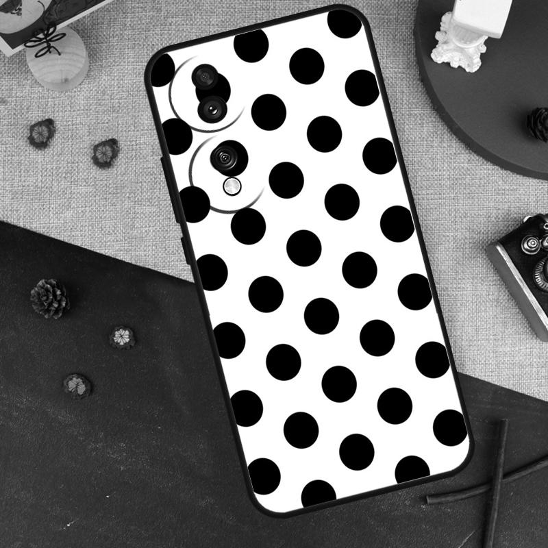 Черно-белый чехол в горошек для Honor Magic 7 Pro 6 5 Чехол для Honor 200 400 Lite 90 70 50 X9 X8a X8b X9a X9b X9c