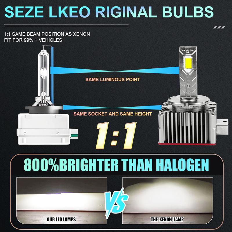 D1S D3S LED Canbus Bulb for Car Headlight D2S D4S D8S Turbo Auto Lights 12V 1000000LM 9073 CSP Chip 1:1 Replace Xenon Headlamp