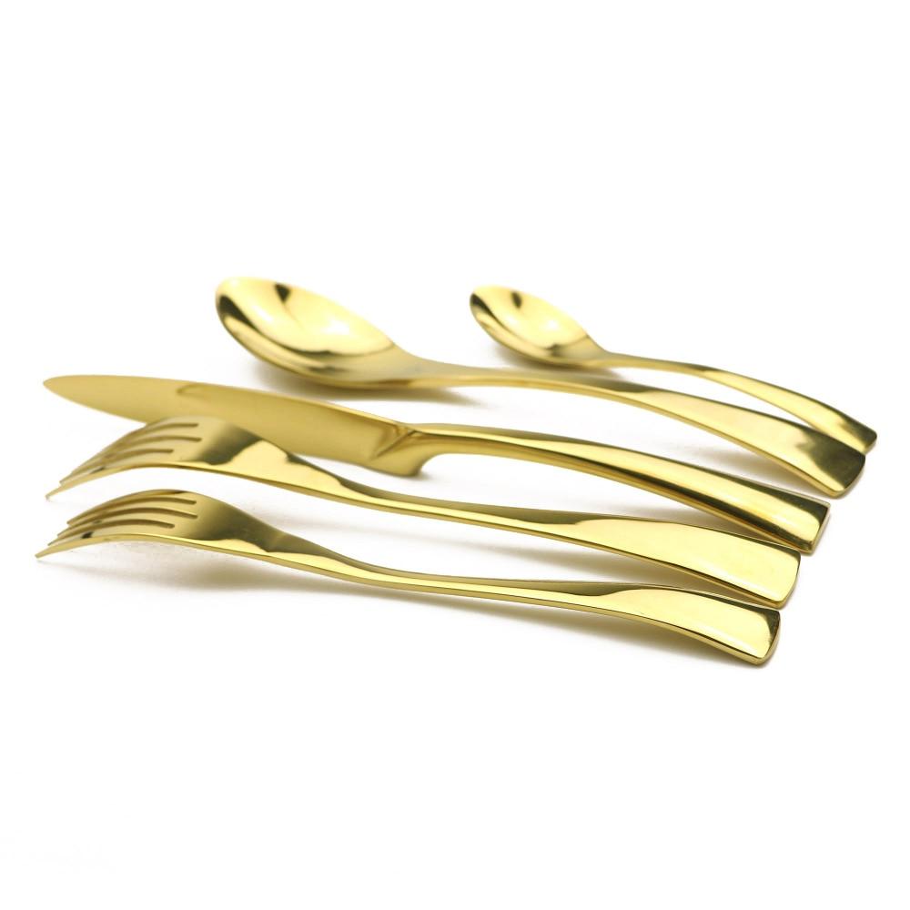 5 шт. посуда, набор посуды из нержавеющей стали 304, ежедневное использование, ужин, свадебные столовые приборы, нож, ложка, десертная вилка, чайная ложка