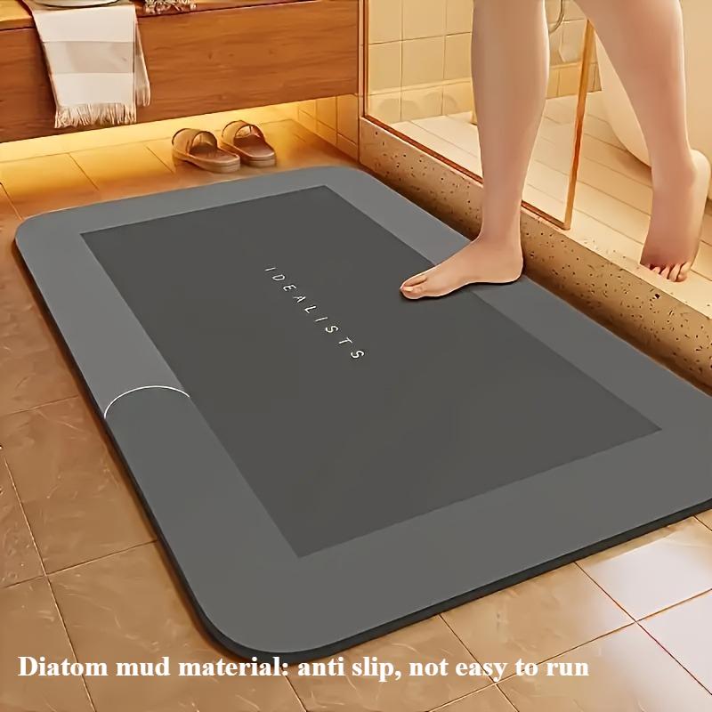 A Diatom Mud and Polyester Non-slip Bathroom Mat for Bedroom Living Room Dining Room Kitchen Bathroom Entrance and Laundry Room