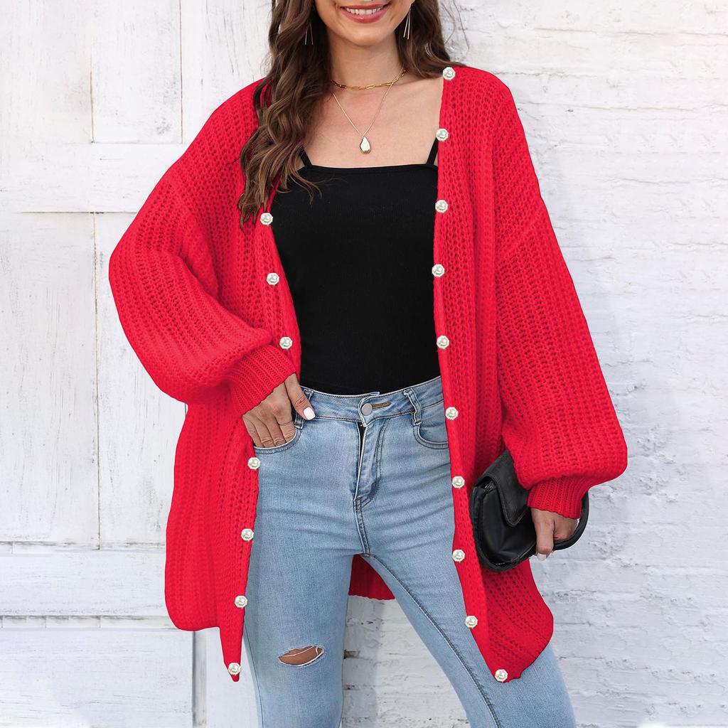 Женский толстый вязаный свитер кардиган свободный ленивый стиль повседневный свитер