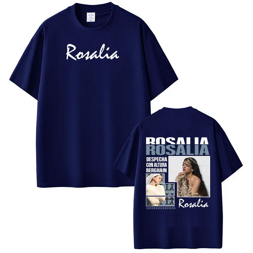 Футболка с принтом Rosalía LUX Tour для мужчин и женщин, модная, хлопковая, повседневная, оверсайз, свободная, хип-хоп, подарки для фанатов