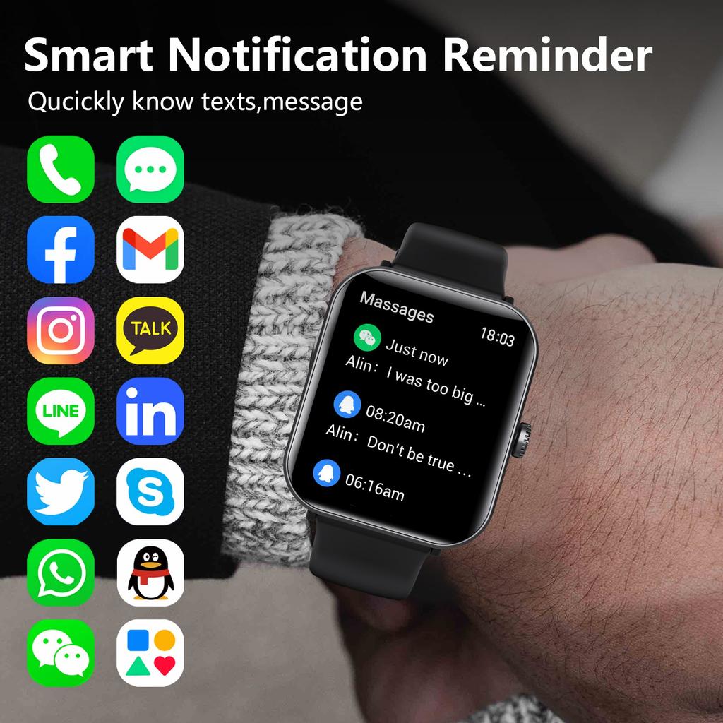 Смарт-часы F57pro с функцией измерения пульса, артериального давления, возможностью совершать звонки по Bluetooth, спортивным браслетом и силиконовым ремешком