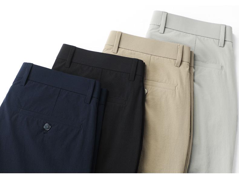 Men's Ice Silk Stretch Summer Business Casual Pants