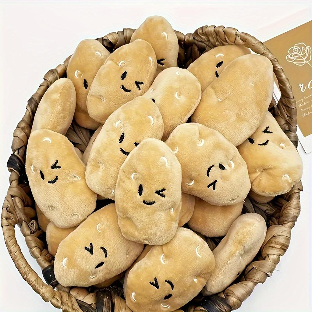 10/5/1pc Cute Mini Potato Plush Dog Toy - Soft, Durable & Interactive for Playtime and Snuggles - Ideal for Medium Breeds