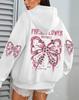 Fresh Butterfly Print Women's Hooded Sweatshirt - Autumn Loose Casual Fleece Pullover with Pockets.