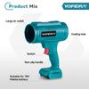 YOFIDRA Electric Blower Turbo Jet Fan Violent Air Gun Handheld Snow Car Dryer Leaf Dust Blowing Tool for Makita 18V Battery