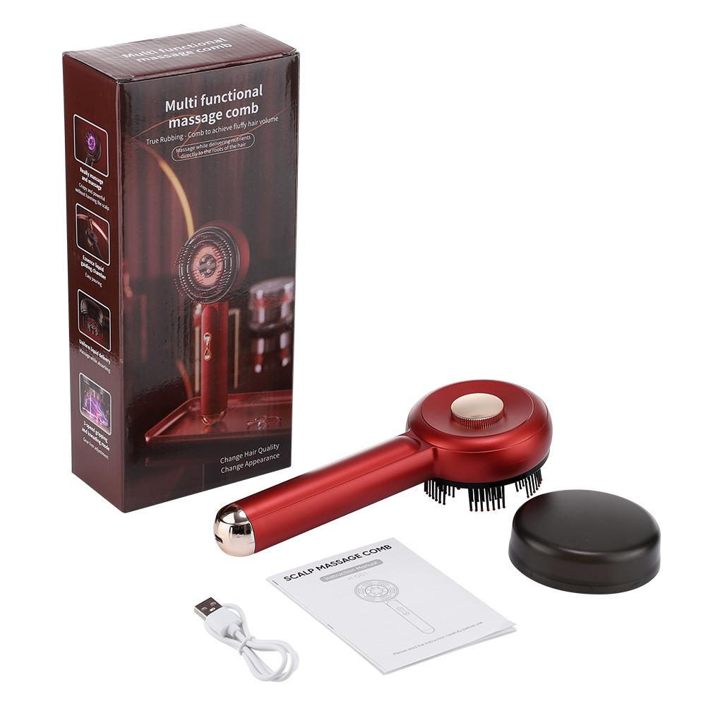 Electric Vibration Massage Comb 3 Color Light Therapy Hair Growth Massage Scalp Brush Anti Hair Loss Care Liquid Oil Applicator