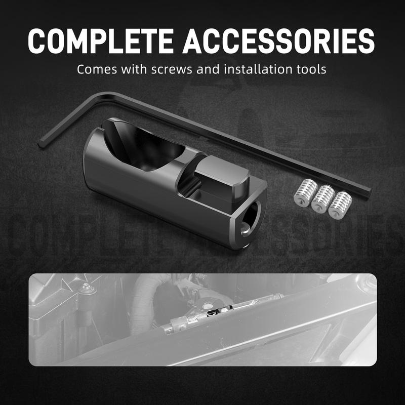 BEVINSEE Aluminum Bonnet Cable Latch Buckle for VW for Golf MK7 for Passat, Only fit for Left-Hand-Drive Model, Car Accessories