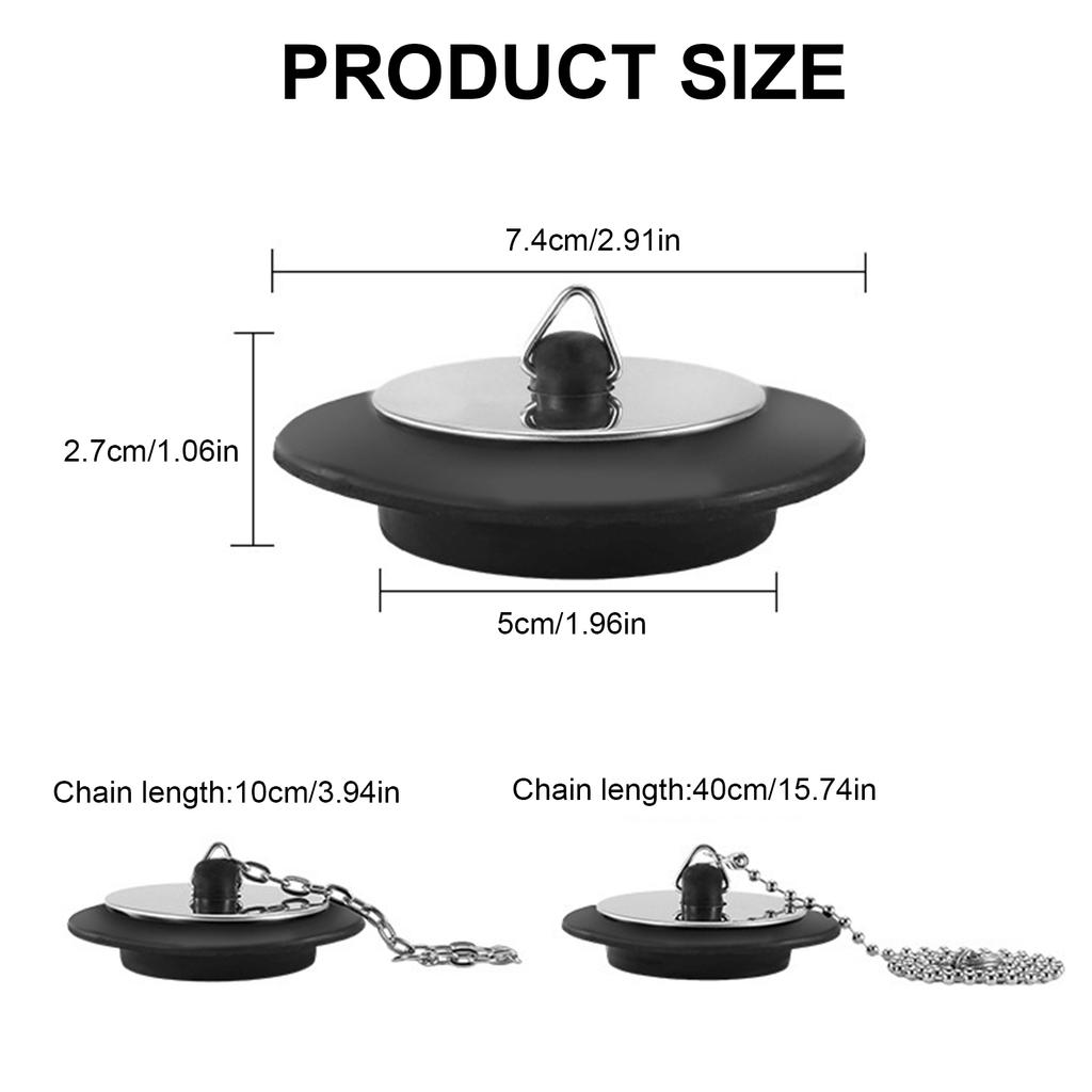 Универсальный набор заглушек для раковины Резиновая пробка для слива ванны с удобным крючком Эффективные резиновые заглушки для слива раковины для кухни