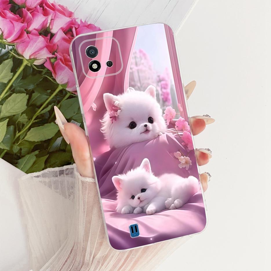 Чехол для Realme C11 2021 RMX3231 Цветы Расписной Чехол Мягкий Силиконовый Чехол для Телефона Для Realme C20 C 11 RealmeC11 2021 Сумки