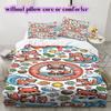 Cute animals surfing Pattern Bedding,Quilt Set Quilt Cover Pillowcase Home Birthday Gift (1*duvet cover+2*pillowcase,without core)