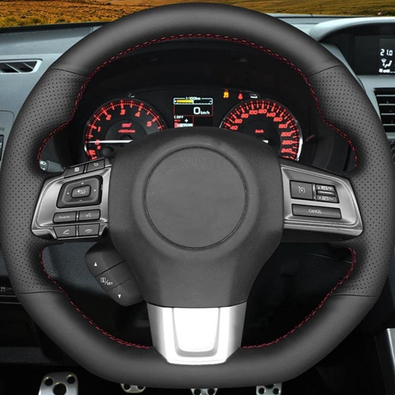 Оплетка рулевого колеса автомобиля на заказ, 100% подходит для Subaru WRX STI 2014- Levorg 2015- Levorg STI 2017-Автомобильные товары