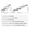 Dog Stair for Cars 4-step Folding Dog Steps Aluminum Loads up to 150 lbs