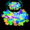 100pcs 1cm Glowing Stone Gardening Fish Tank Landscaping Luminous Stone Decoration Artificial Fluorescent Colored Cobblestone