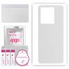 apgo Protective Skin Sticker for the Back Compatible with Vivo IQOO U5e, Wrap Film, Foil, Vinyl - Pattern Transparent Carbon