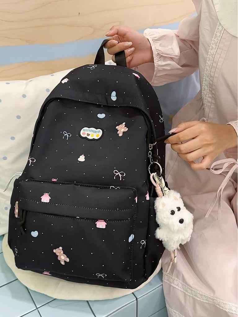 Sweet Girl Double Shoulder Backpack for Students - Cute, Large Capacity, Niche Design
