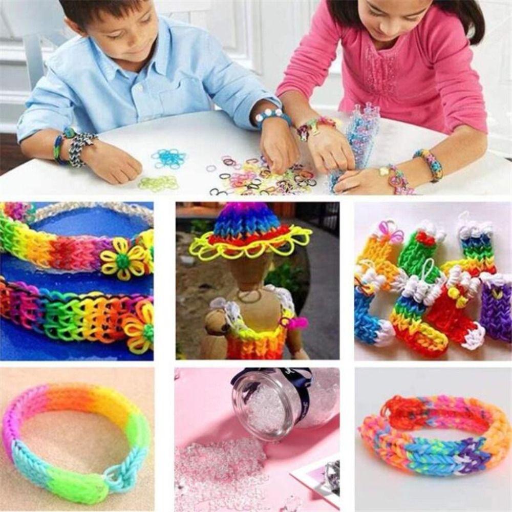 500pcs Acrylic Acrylic S Clips Transparent Loom Bands Braid Connector Jewelry Making Connectors