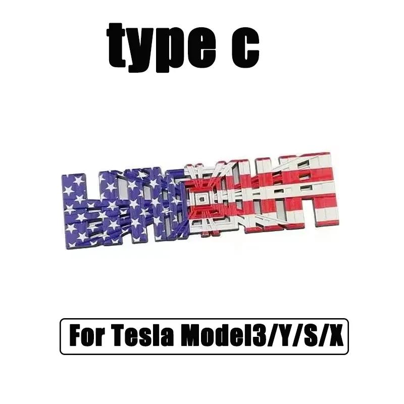 Plaid for Tesla Model 3 Y S X Tail Tag Trunk 3D Zinc Alloy Vehicle Label Emblems PLAID Badge Creative Decoration Stickers