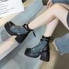 Джинсовые короткие сапоги женские 2024 новые летние тонкие дышащие высокие женские сапоги на толстой подошве универсальные крутые сапоги женские