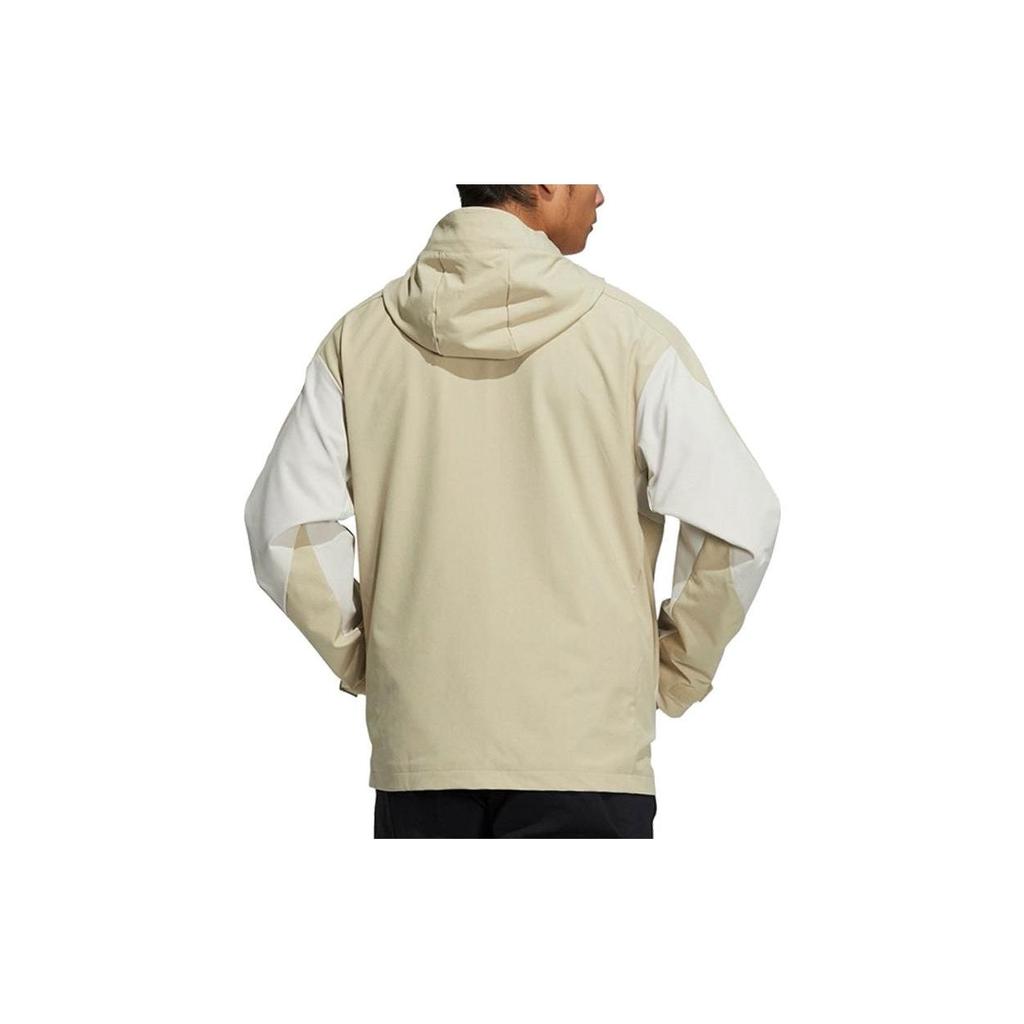 adidas Мужская куртка с капюшоном и боковым карманом на молнии, верхняя одежда бежевого цвета H39270