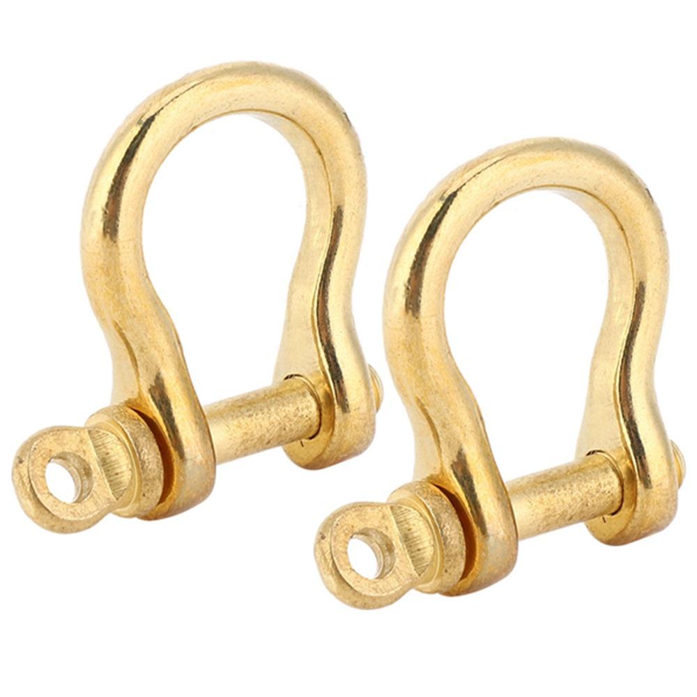 2pcs 10mm Diameter Anchor Shackle Removable Joint U-Type Hook Small Brass Key Ring Bracelet Making