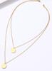 Gold Necklace Women's Chain Celebrity Steel Pendant Smooth Hoops