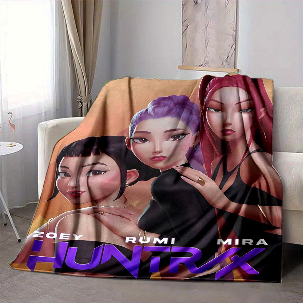 1 шт. Фланелевое одеяло K-Pop Охотники на демонов, Мягкое, приятное для кожи, с цифровой печатью, Различные размеры в наличии для семьи, друзей, на день рождения