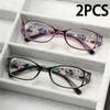 2pcs Ultra-light and Elegant Rectangular Reading Glasses for Both Men and Women, Teachers, Casual Readers and Reading Glasses