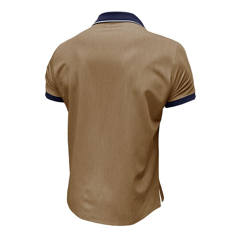 Летняя Винтажная Поло Повседневная Модная Короткая Рукав Футболка Мужская Пэчворк Деним Футболка Пуловер Топ Мужчины