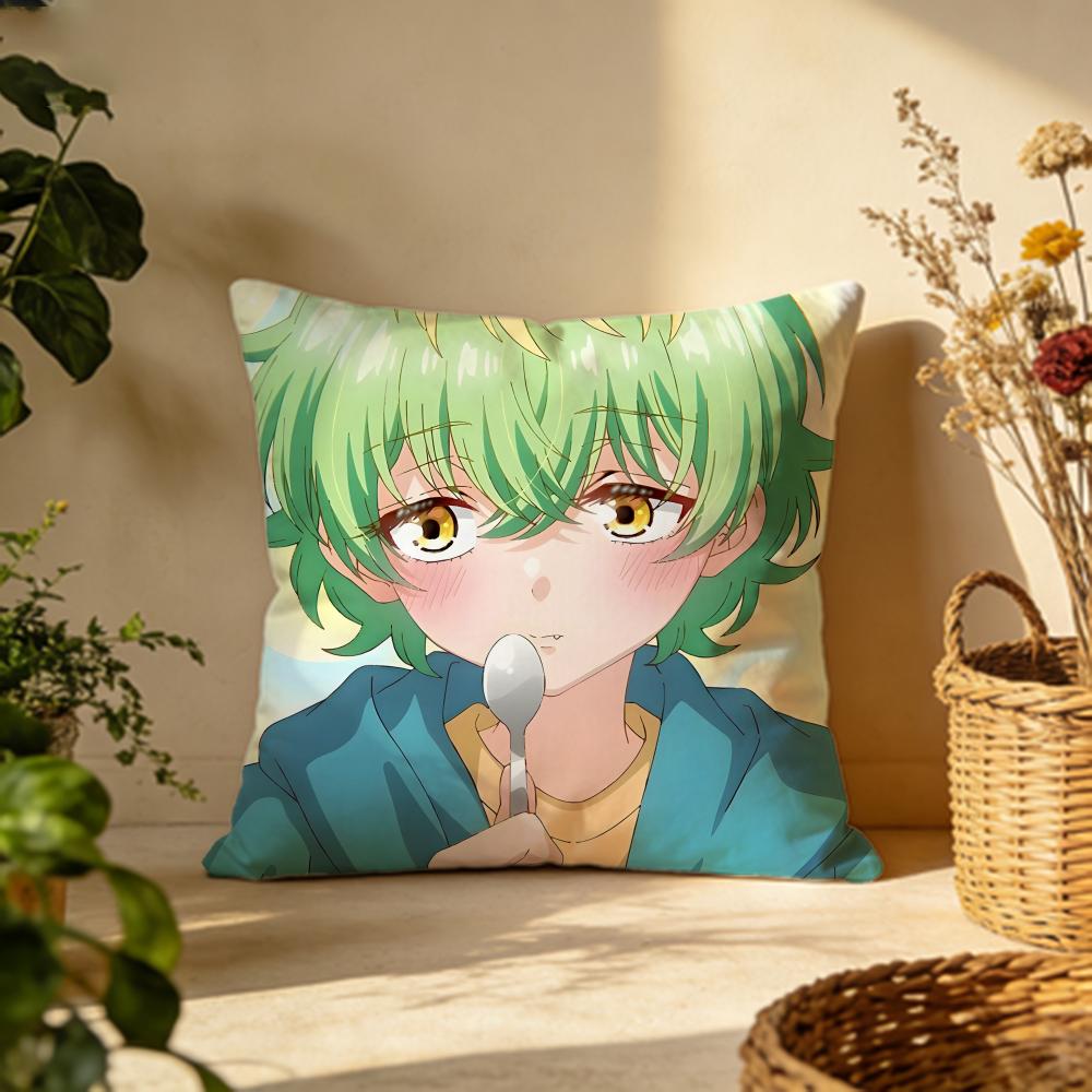 Trendy Mmikadono Sanshimai wa Angai Choroied Cushion Cover Versatile DoubleSided Pillow Case Fit for Sofa Bed Car Daily Decor