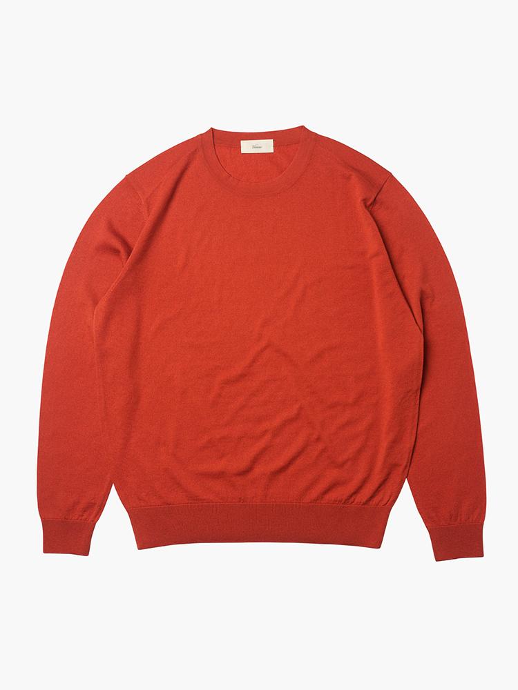 VERNO 24Fw Round-Neck Knit Orange