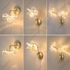 Flower Led Wall Lamps for Living Room Bedroom Bedside Sconce Light Modern Hallway Restaurant Background Decoration Lighting Deco