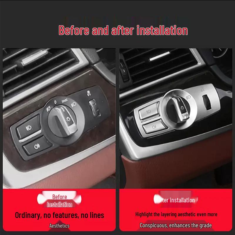 Наклейки на кнопки переключателя фар для BMW 5, 6, 7 Серии, X3, X4, F18, F25, F01F02