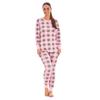 Keanu Womens/Ladies Buffalo Check Thermal Long Pyjama Set