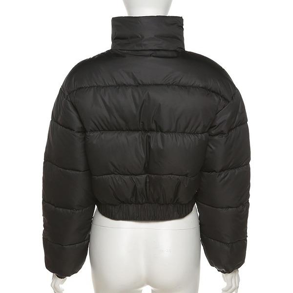 Женская короткая пуховая куртка с хлопковой подкладкой, парка, пальто на молнии, зимнее пальто с пузырьками, чтобы сохранить тепло, повседневная популярная уличная одежда