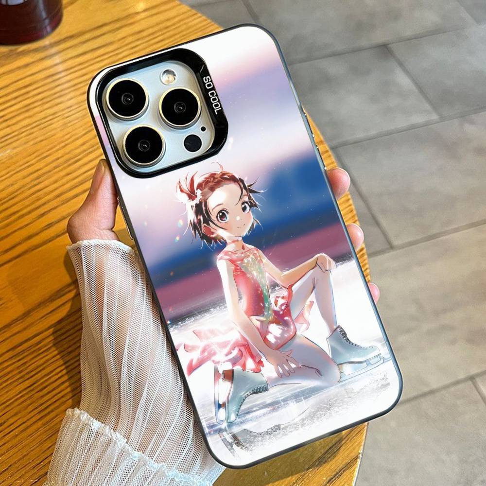 Чехол для телефона I-Inori M-Medalist Skating Anime для iPhone 16 17 15 14 12 13 Pro Max Черный Матовый Конфетный Ударопрочный Чехол