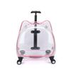 Creative Transparent Cat Carrier Dual Ear Pet Travel Basket Telescopic Handle Pet Trolley Versatile Space Capsule Transport Case