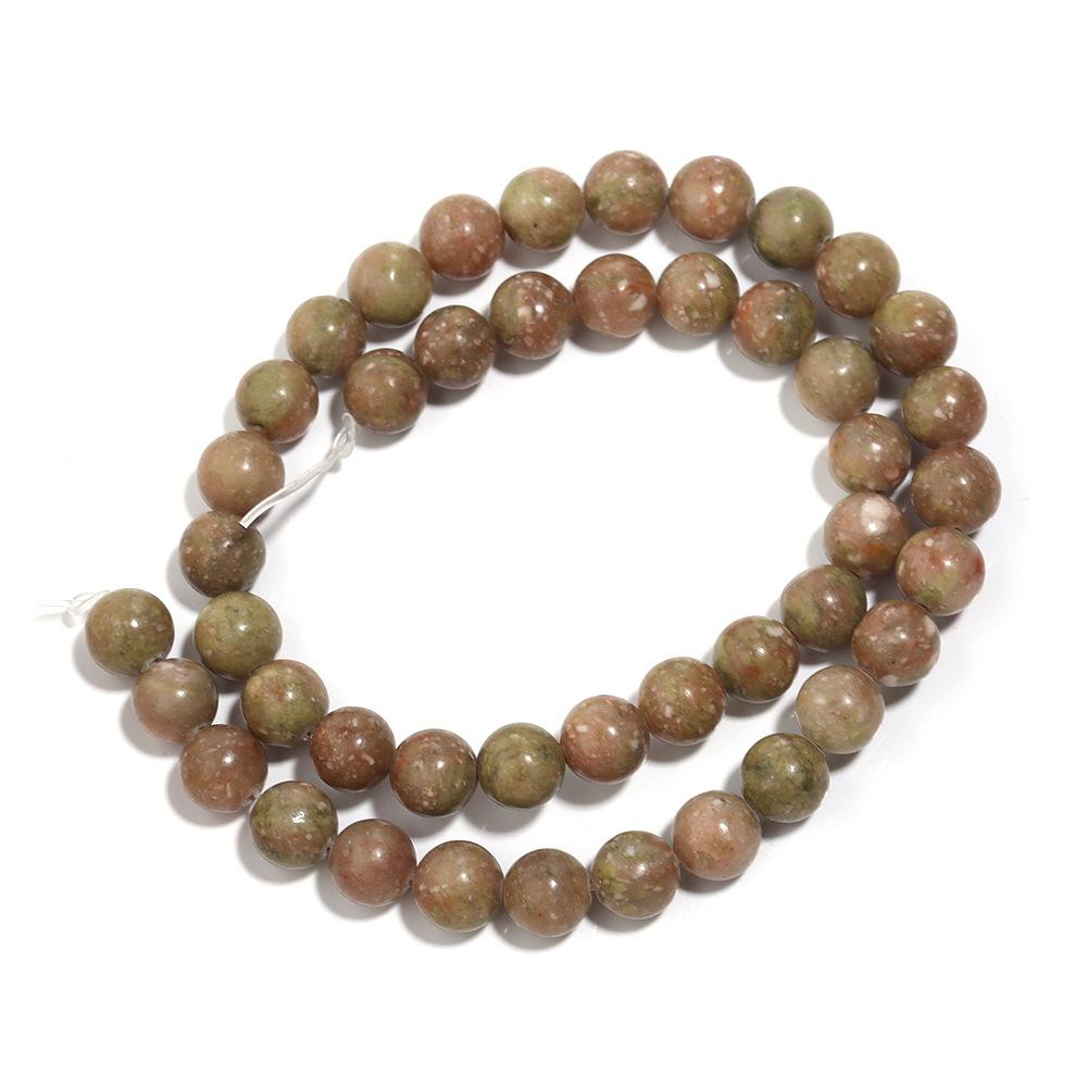 Унакитовый камень, круглые каменные бусины, 15 дюймов, подвески для изготовления ювелирных изделий, 4, 6, 8, 10, 12 мм, модные аксессуары, сделай сам