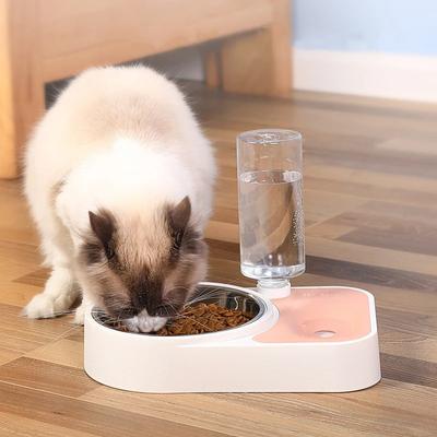 Классическая кормушка для домашних животных, влагостойкая, многофункциональная, универсальная, автоматическая, для кошек и собак, двойная миска для корма для домашних животных из нержавеющей стали