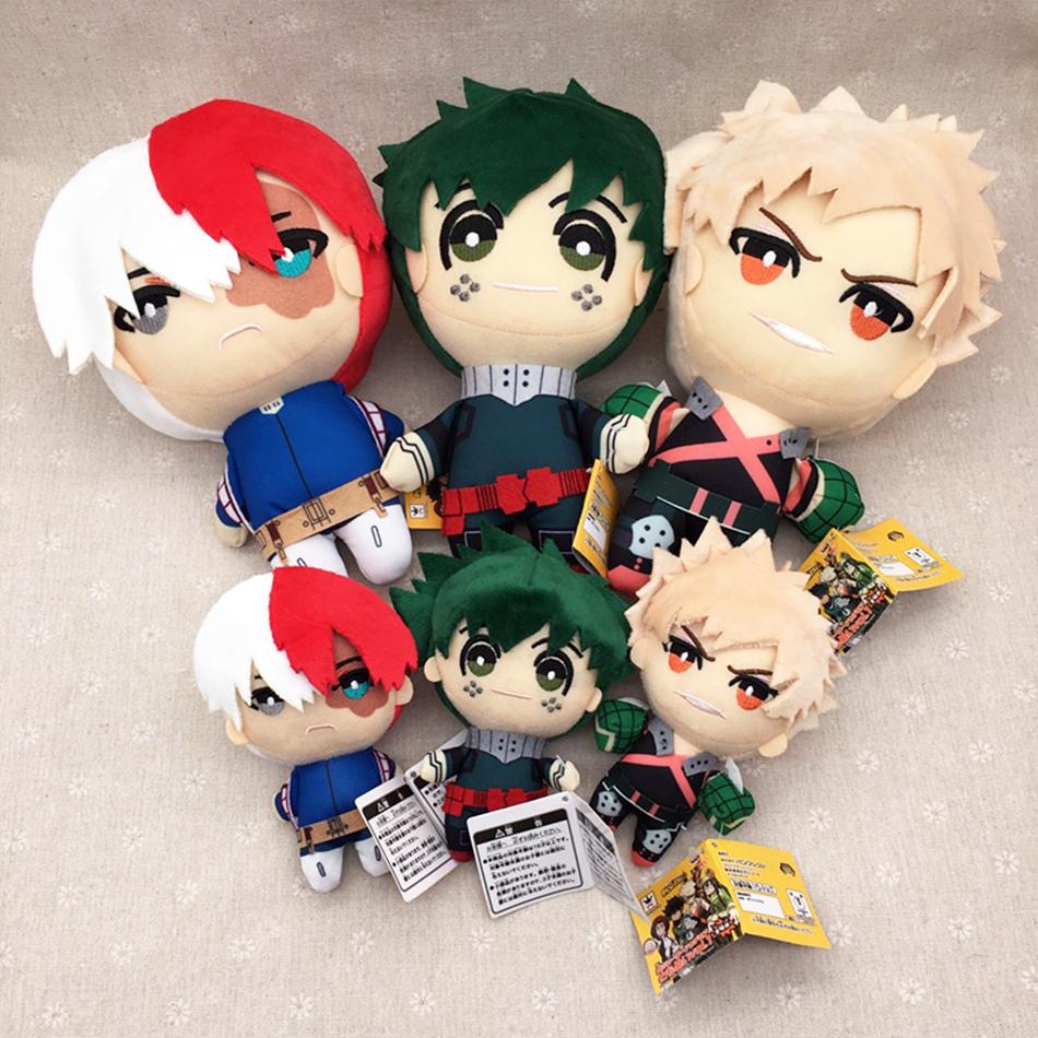 Anime My Hero Academia Plush Toys Cartoon Izuku Midoriya Katsuki Bakugou Shouto Todoroki Stuffed Dolls Kids Gifts