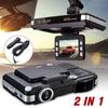 2 In 1 Car DVR LCD Screen Vision Night Camera Recorder Radar Speed Detector
