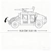 265PCS 0837 Military Series H1 Vehicle Tank Building Blocks Children Diy Figures Education Toy Boy Gifts
