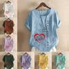 Женская модная футболка с коротким рукавом с принтом «Любовное письмо», свободная хлопковая рубашка, повседневная свободная летняя блузка, топы больших размеров