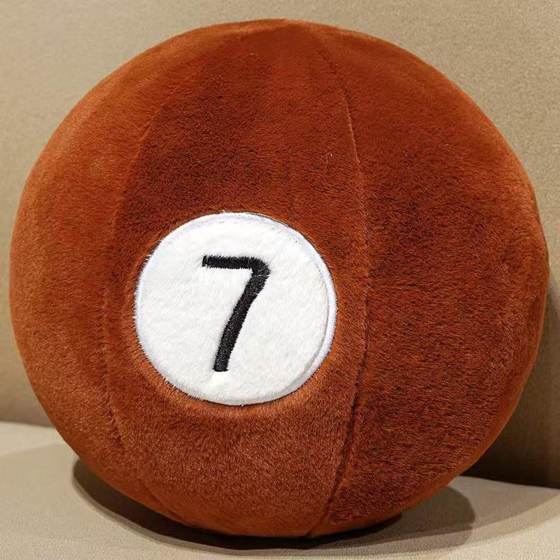 Realistic Billiard Ball Plush Toy Pillow Colorful Educational Ornament Keychain Pendant Cute Soft Balls Doll Kids Comfort Gift